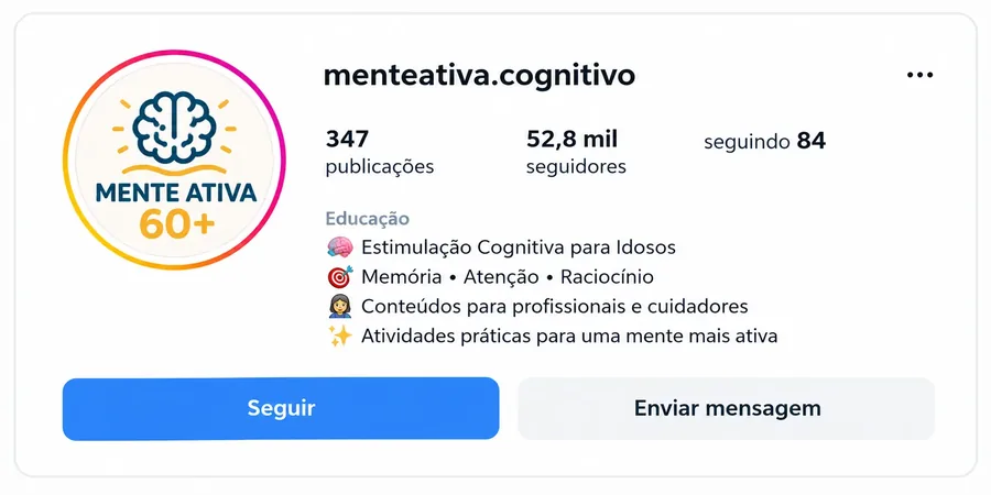 Perfil do Instagram Mente Ativa